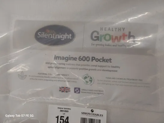 QUALITY BAGGED 4' SILENTNIGHT HEALTHY GROWTH IMAGINE 600 POCKET MATTRESS 