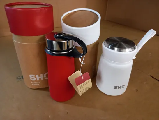 LOT OF 2 SHO CONTAINERS INCLUDE FORTIS 470ML & FOOD FLASK 530ML