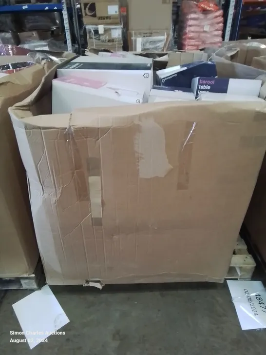 PALLET CONTAINING VARIOUS HOME ELECTRONICS LIGHTS AND FITTING ETC.