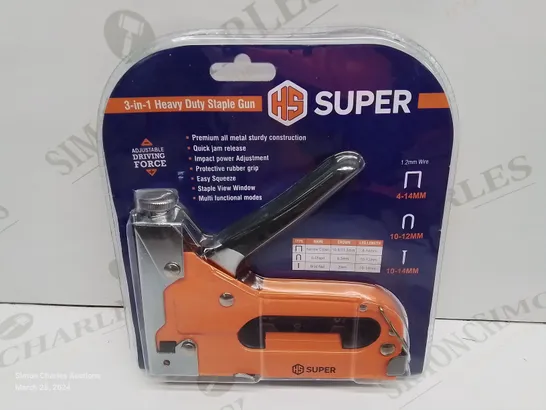 BRAND NEW HS SUPER 3IN1 H3AVY DUTY STAPLER