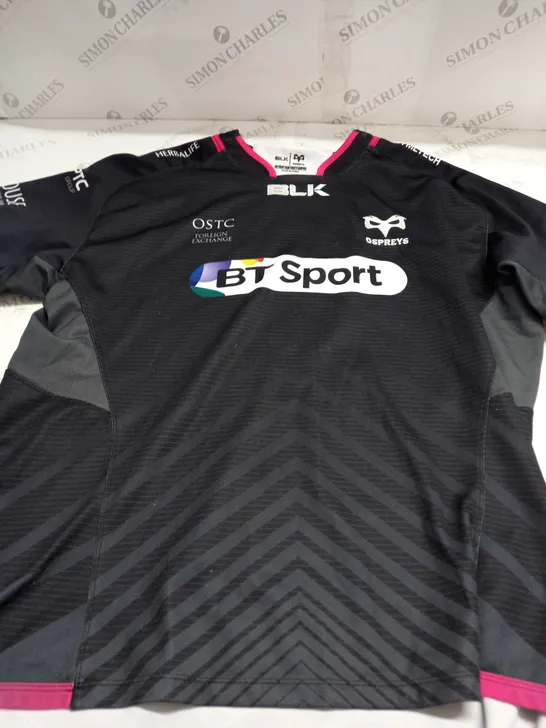 BLK OSPREYS RUGBY SHIRT - UK 5XL 