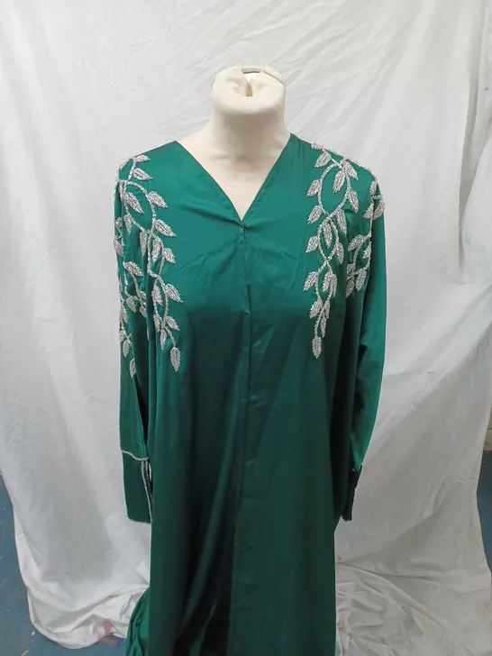 BOXED AL HAYAJAB EMERALD DRESS - SIZE UNSPECIFIED 