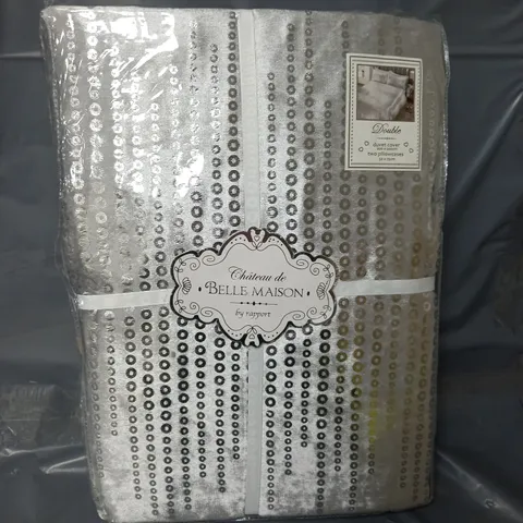 CHATEAU DE BELLE MAISON DOUBLE DUBET COVER IN SILVER