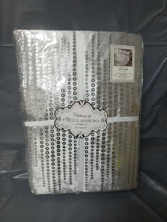 CHATEAU DE BELLE MAISON DOUBLE DUBET COVER IN SILVER