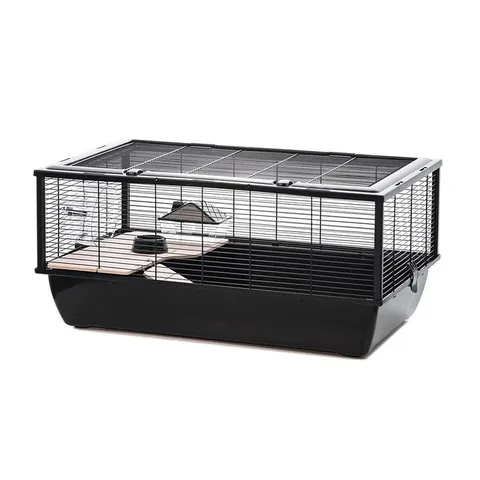 BOXED KELYAN CAGE WITH RAMP BLACK