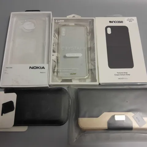 LOT OF 5 ASSORTED PHONE CASES TO INCLUDE INCASE, XQISIT AND NOKIA
