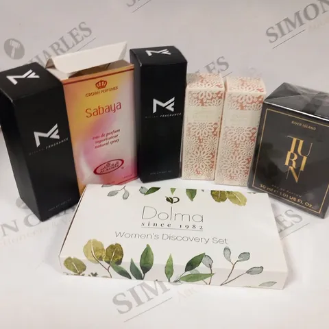 APPROXIMATELY SEVEN ASSORTED FRAGRANCES TO INCLUDE; RIVER ISLAND, NEXT, DOLMA AND CROWN PERFUMES