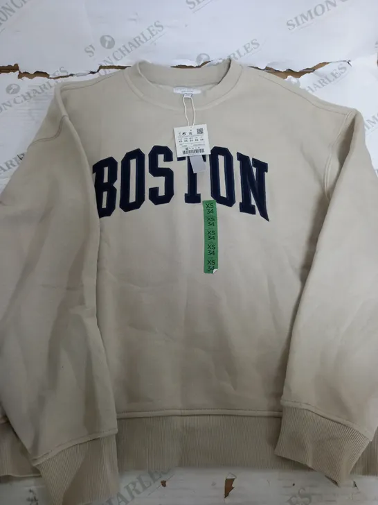 PULL & BEAR PACIFIC REPUBLIC BOSTON BEIGE JUMPER - XS