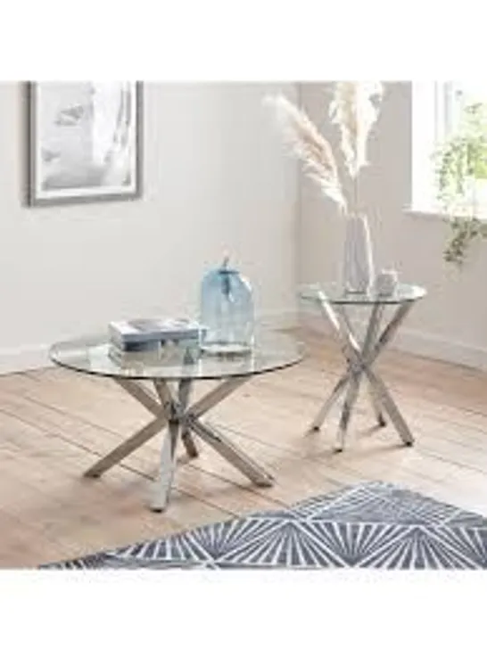 CHOPSTICK LAMP TABLE - COLLECTION ONLY - GLASS RRP £89