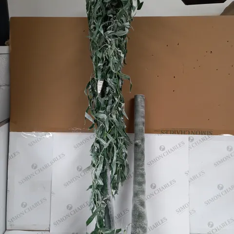 ALISON CORK 180CM PRE-LIT GREEN LEAF DETAIL INDOOR WILLOW TREE