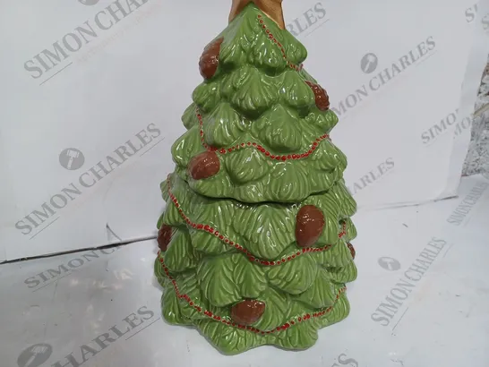 HOMEWORX BY HARRY SLATKIN 3 WICK FESTIVE CERAMIC TREE