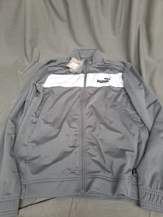 PUMA REGULAR FIT UK 15-16YR GREY ZIP UP 