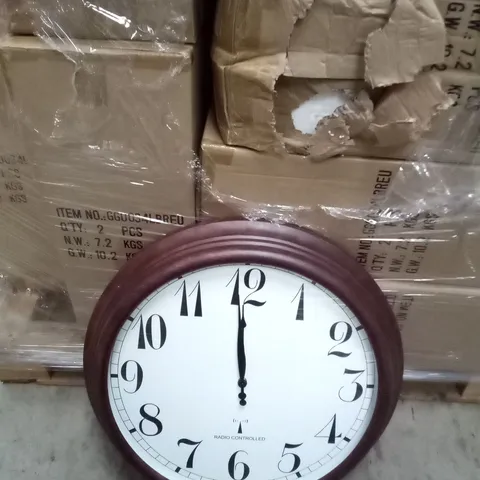 PALLET OF 9 BOXED SET OF 2 PRIMROSE RADIO CONTROL OUTDOOR CLOCK 