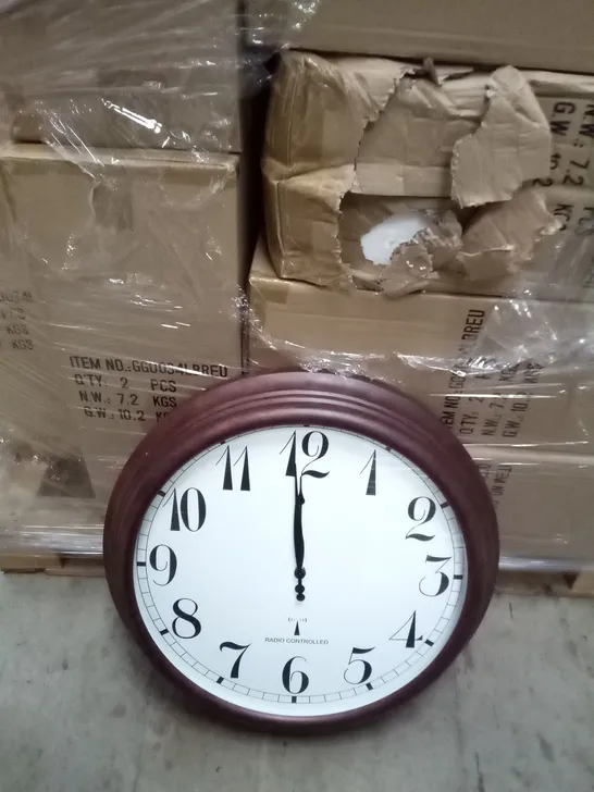 PALLET OF 9 BOXED SET OF 2 PRIMROSE RADIO CONTROL OUTDOOR CLOCK 