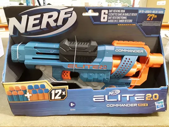 NERF ELITE 2.0 COMMANDER RD.6 GUN WITH DART ROTATING DRUM