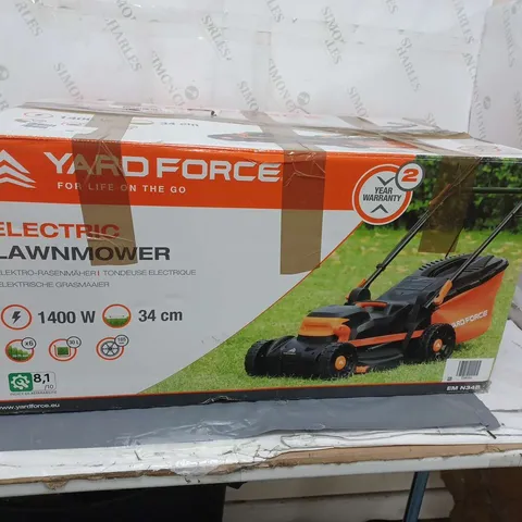 BOXED YARD FORCE ELECTRIC LAWNMOWER 