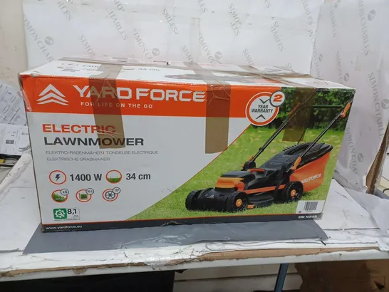 BOXED YARD FORCE ELECTRIC LAWNMOWER 