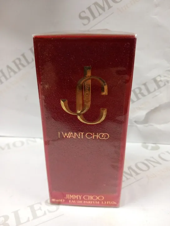 BOXED AND SEALED I WANT CHOO JIMMY CHOO EAU DE PARFUM 40ML