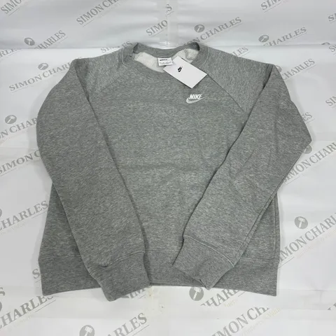 NIKE CREW NECK SWEATSHIRT IN GREY HEATHER SIZE XS