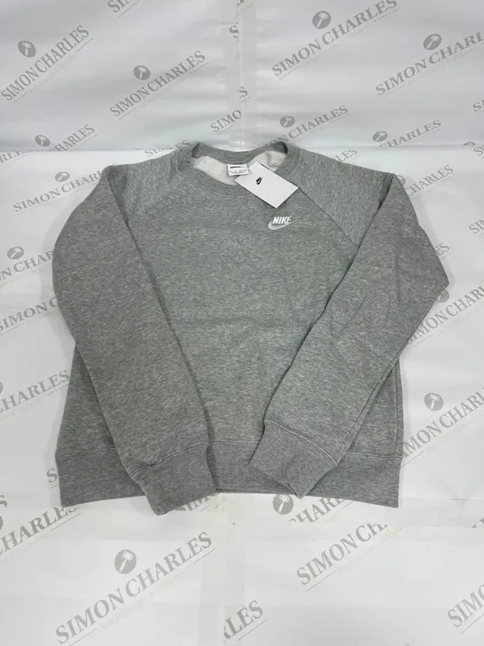 NIKE CREW NECK SWEATSHIRT IN GREY HEATHER SIZE XS