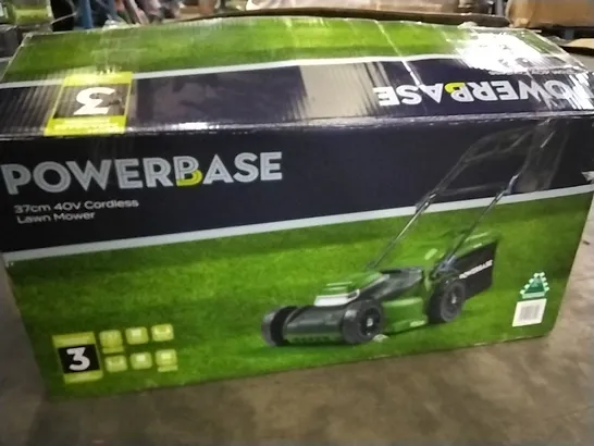 BOXED POWERBASE 37CM 40V CORDLESS LAWN MOWER