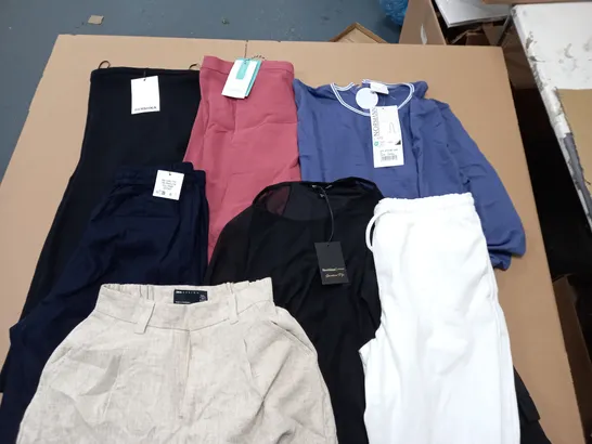 LARGE QUANTITY OF ASSORTED CLOTHING ITEMS TO INCLUDE RIVER ISLAND, BERSHKA AND ASOS