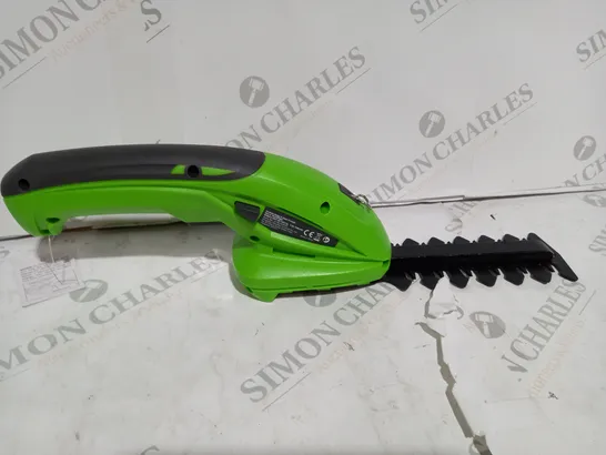 BOXED 7.2V CORDLESS 2 IN 1 SHEAR AND HEDGE TRIMMER