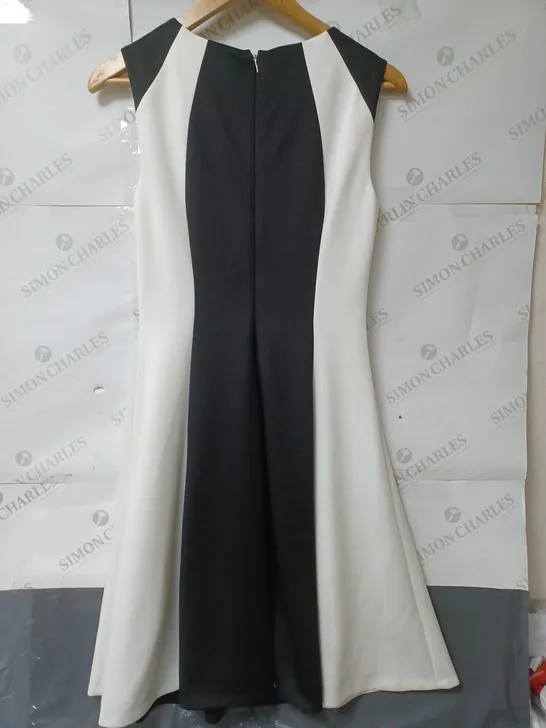 DKNY LADIES MONOCHROME BLACK AND WHITE ZIP FASTENING DRESS SIZE 6