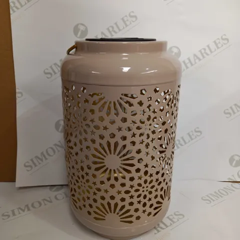 GARDEN REFLECTIONS SET OF 2 PATTERNED SOLAR LANTERNS