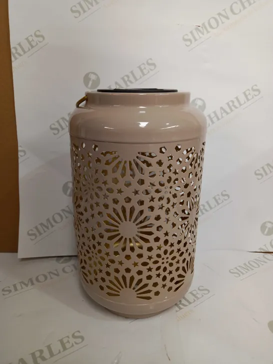 GARDEN REFLECTIONS SET OF 2 PATTERNED SOLAR LANTERNS