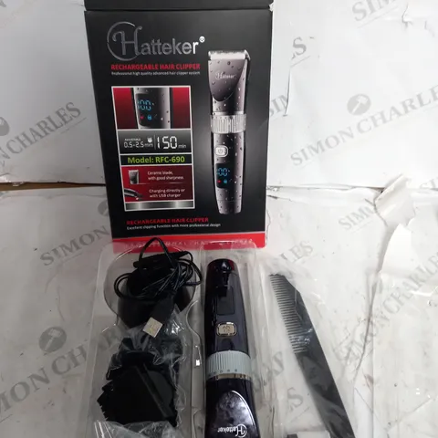 BOXED HATTEKER RECHARGEABLE HAIR CLIPPER