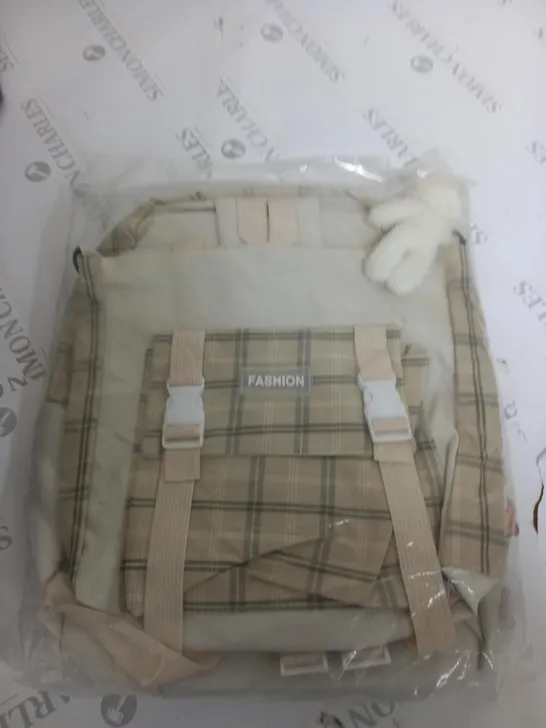 FASHION CREAM BACKPACK BAGGED