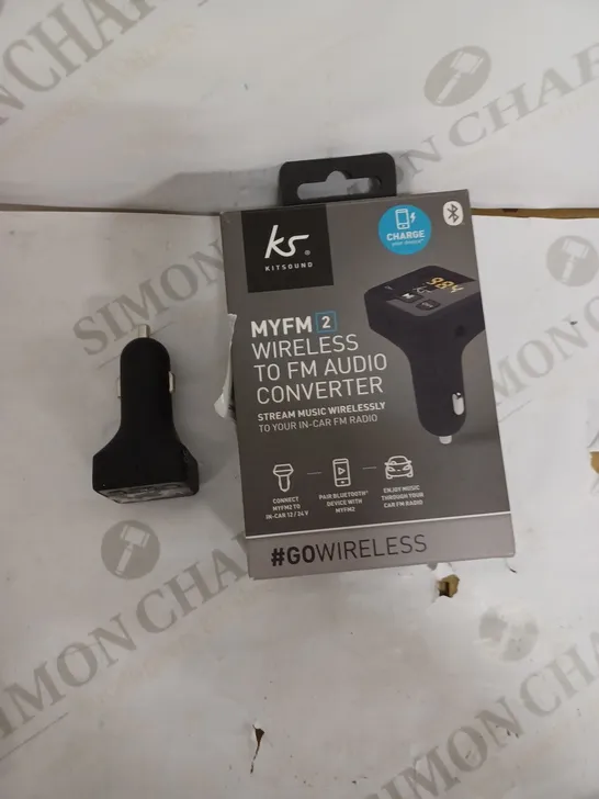 KITSOUND MYFM 2 WIRELESS FM AUDIO TRANSMITTER 