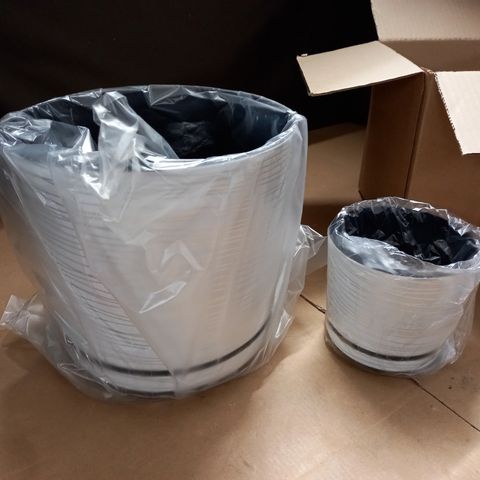 BOX OF TWO PLASTIC PLANTERS
