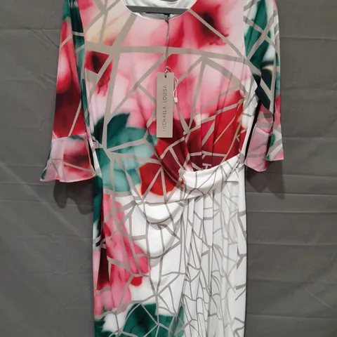 MICHAELA LOUISA ABSTRACT PATTERENED DRESS - UK 14