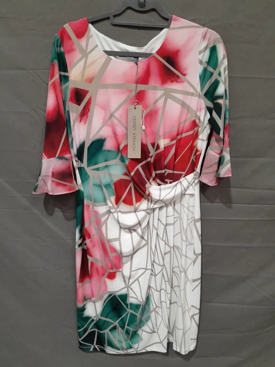 MICHAELA LOUISA ABSTRACT PATTERENED DRESS - UK 14