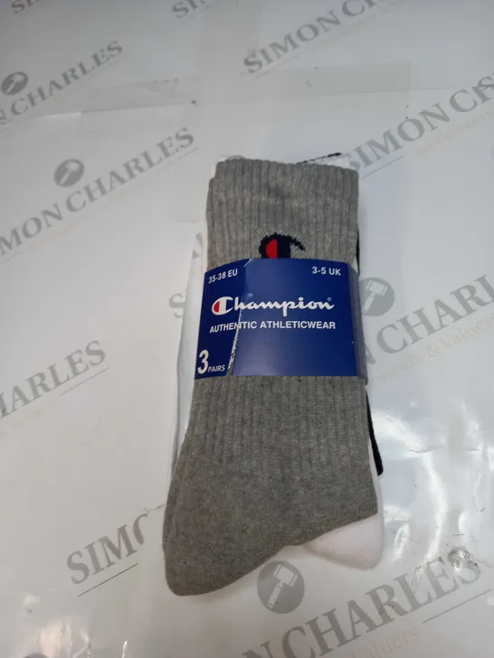 CHAMPION 3 PACK OF SOCKS 