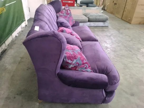 QUALITY DESIGNER 2.5 SEATER SOFA - PURPLE FABRIC 