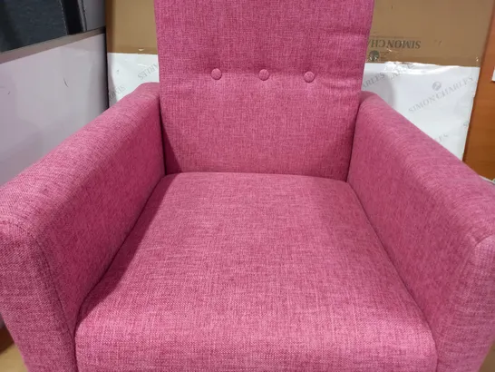 DESIGNER ARM CHAIR IN PINK