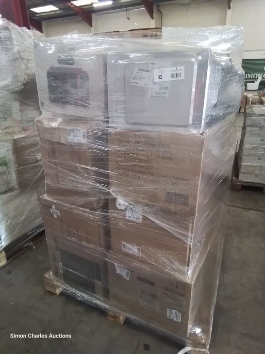 PALLET OF APPROXIMATELY 15 ASSORTED MICROWAVES TO INCLUDE