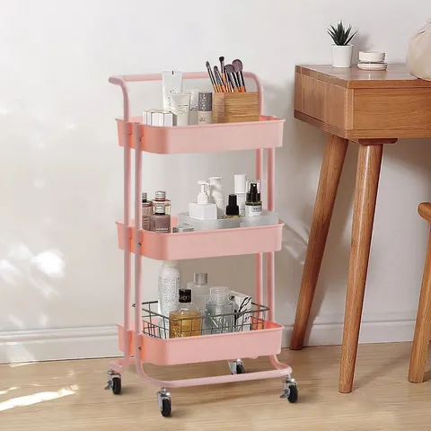 BOXED 3-TIER UTILITY STORAGE CART