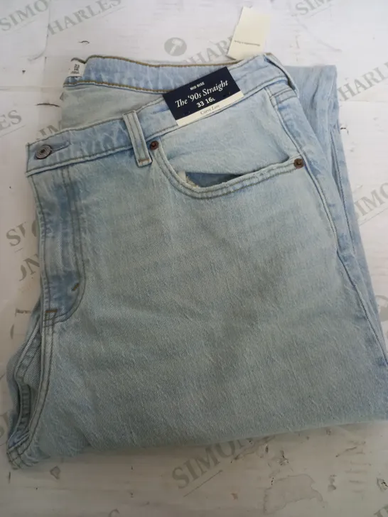 ABERCROMBIE & FITCH LIGHT DENIM JEANS THE 90S STRAIGHT - 16L