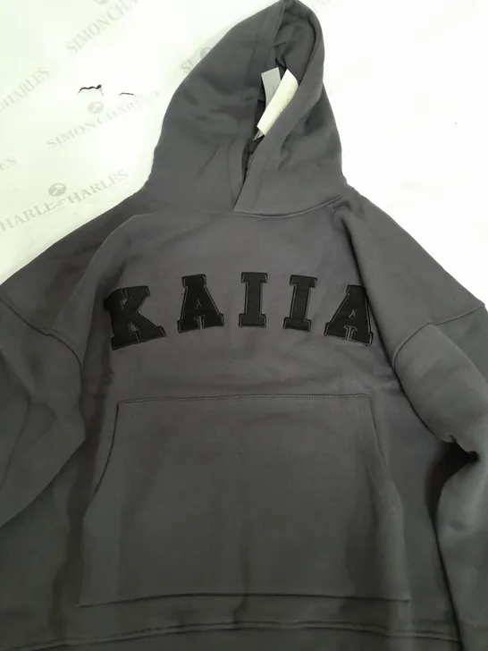 KAIIA DARK GREY OVERSIZED HOODIE - SIZE 4