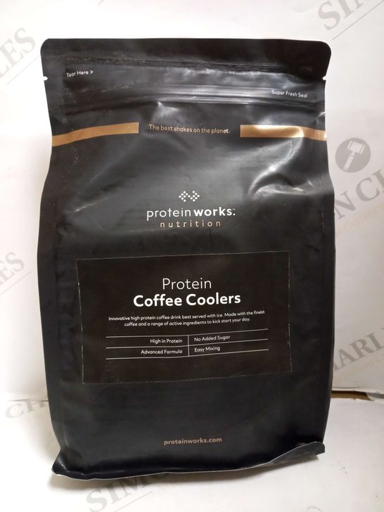 PROTEINWORKS PROTEIN COFFEE COOLERS CAPUCCINO 1KG (33 SERVINGS) - BBE 08/2023