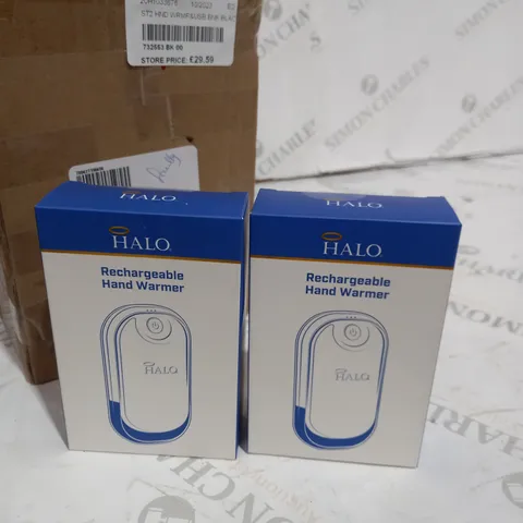 LOT OF 2 HALO RECHARGEABLE HAND WARMER 