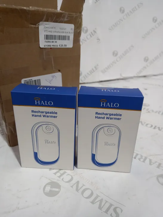 LOT OF 2 HALO RECHARGEABLE HAND WARMER 