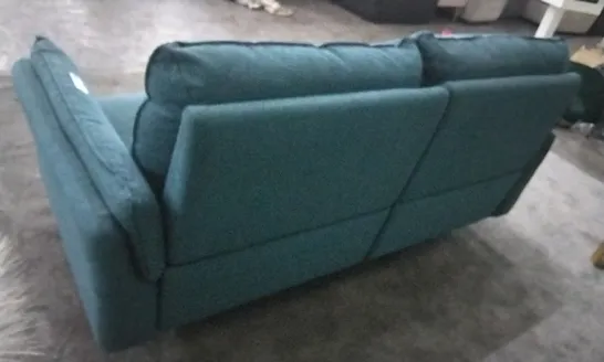 QUALITY ITALIAN DESIGNER BOLZANO 2 SEATER ELECTRIC RECLINER SOFA  - TEAL FABRIC 