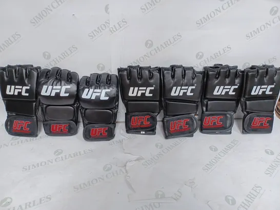 BOX OF 7 UFC GLOVES IN BLACK