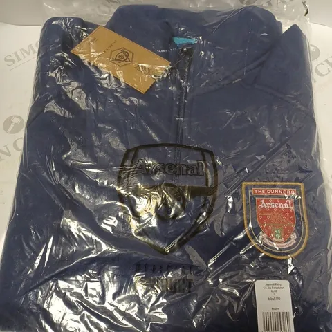 ARSENAL RETRO ZIP SWEATSHIRT, BLUE - SIZE L