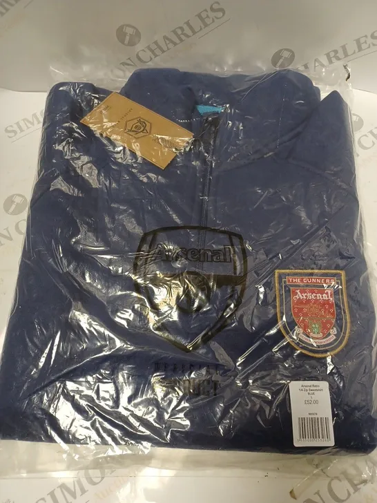 ARSENAL RETRO ZIP SWEATSHIRT, BLUE - SIZE L